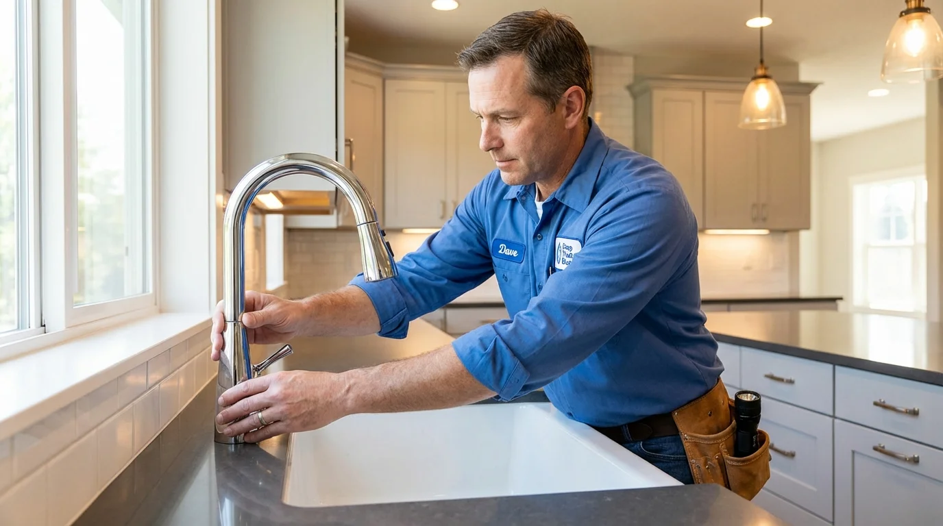 Kitchen faucet installation by Johns Plumbing LLC in Opp